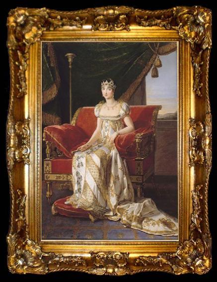 framed  Marie-Guillemine Benoist Portrait of Pauline Bonaparte, ta009-2